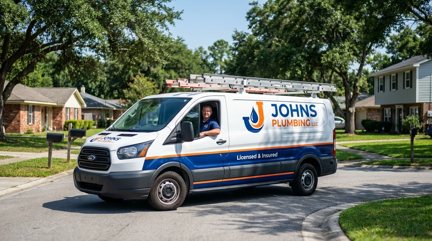 Johns Plumbing LLC service van in Boalsburg, PA