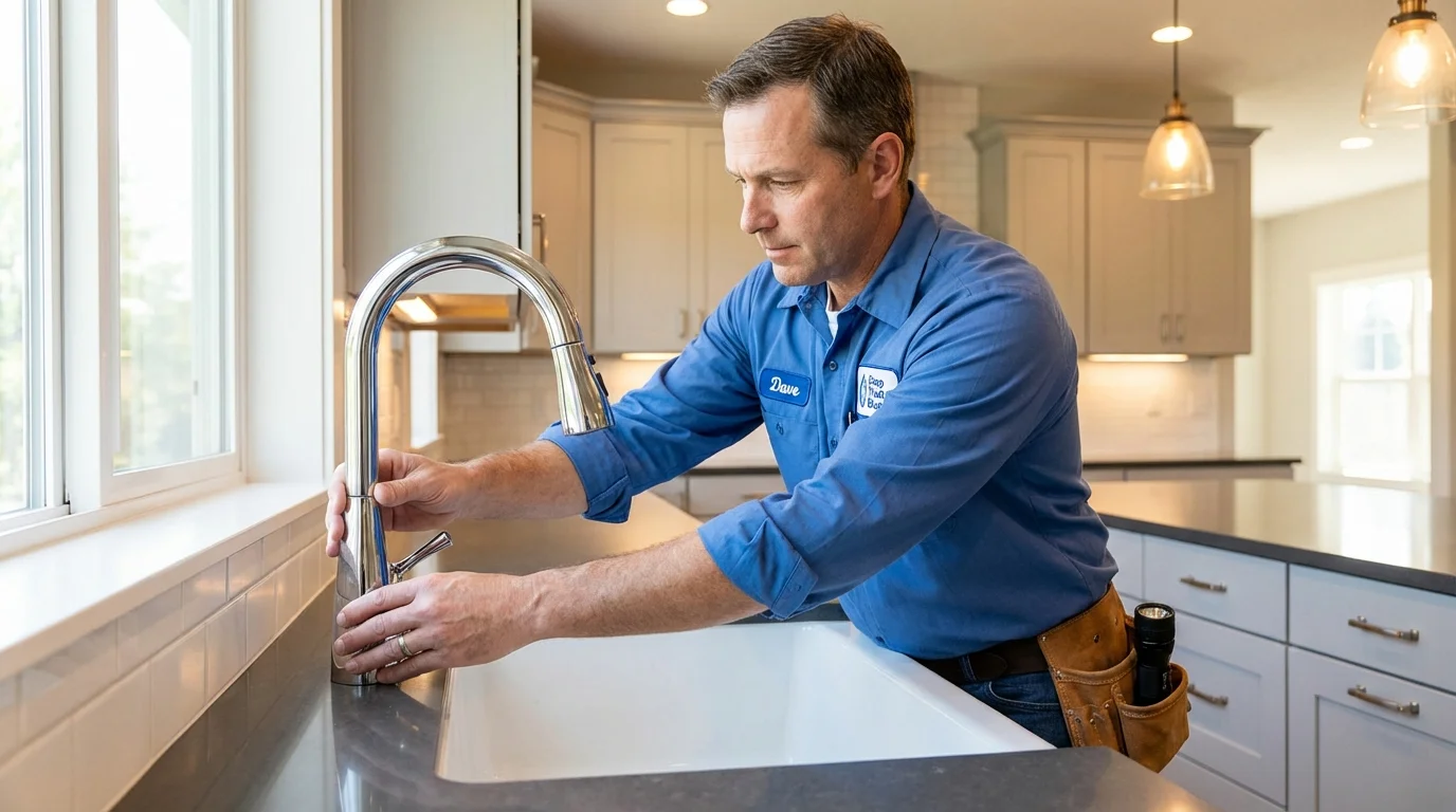 Kitchen faucet installation by Johns Plumbing LLC in Boalsburg